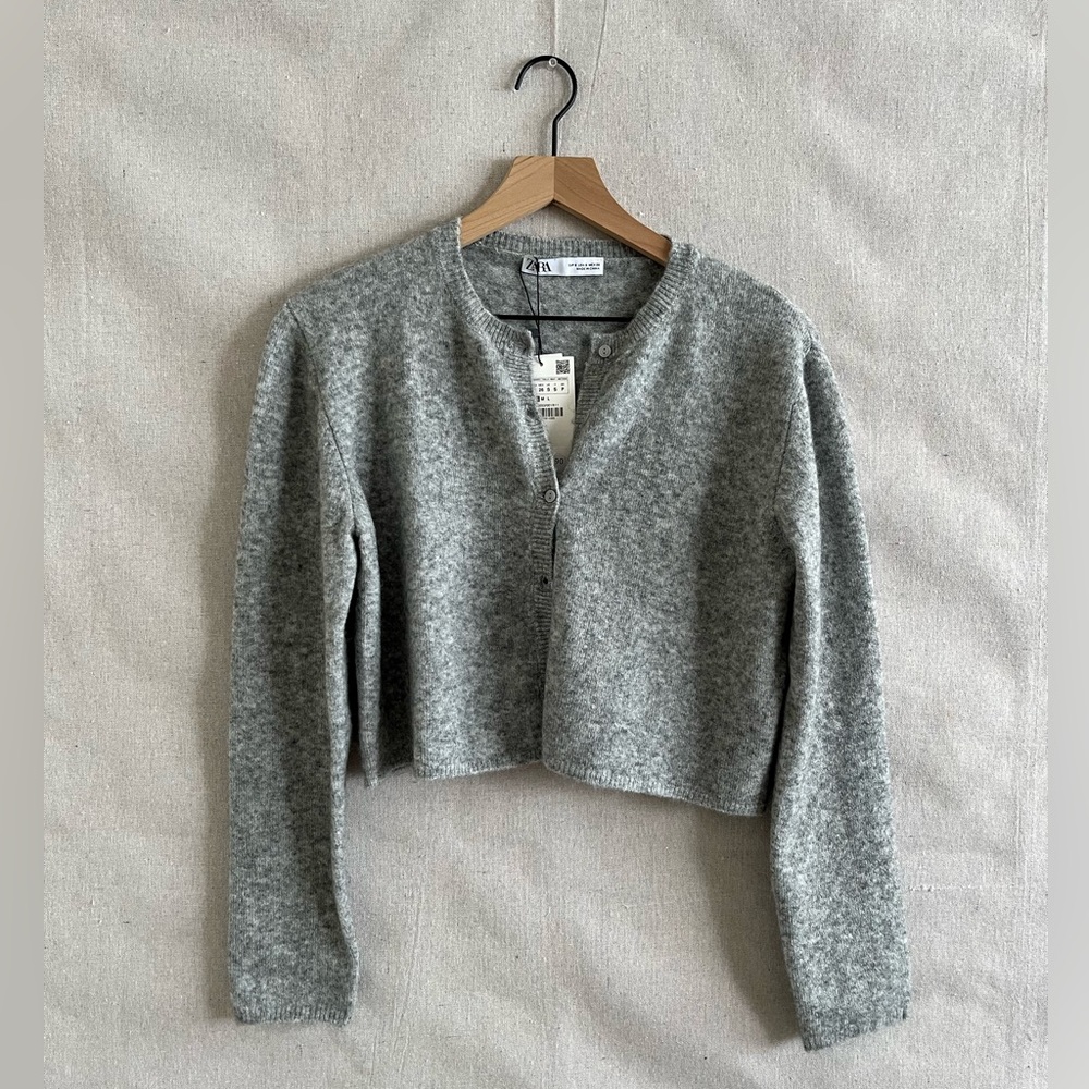 Grey Knit Cardigan